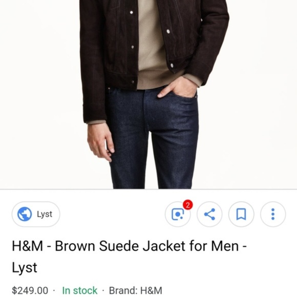 🍺EUC🍺 H&M DARK BROWN SUEDE BLAZER JACKET - Picture 8 of 8